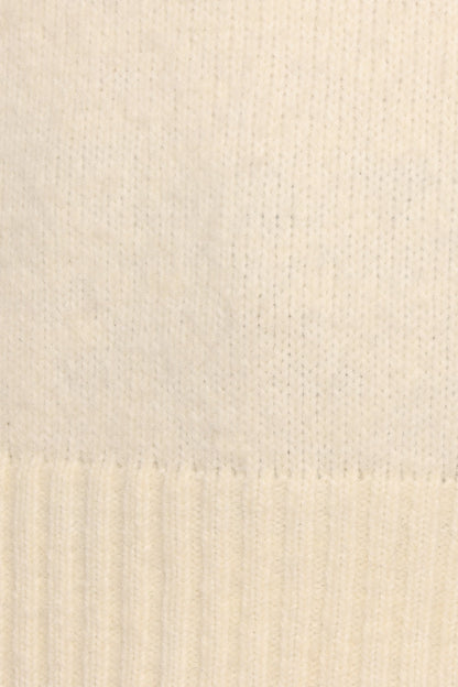 Kelso Flower Embroidery Knit Sweater Cream