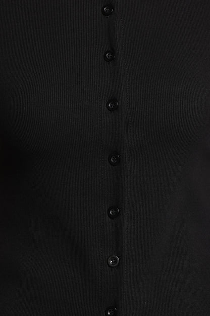 Tylarah Short Sleeve Cardigan Top Black