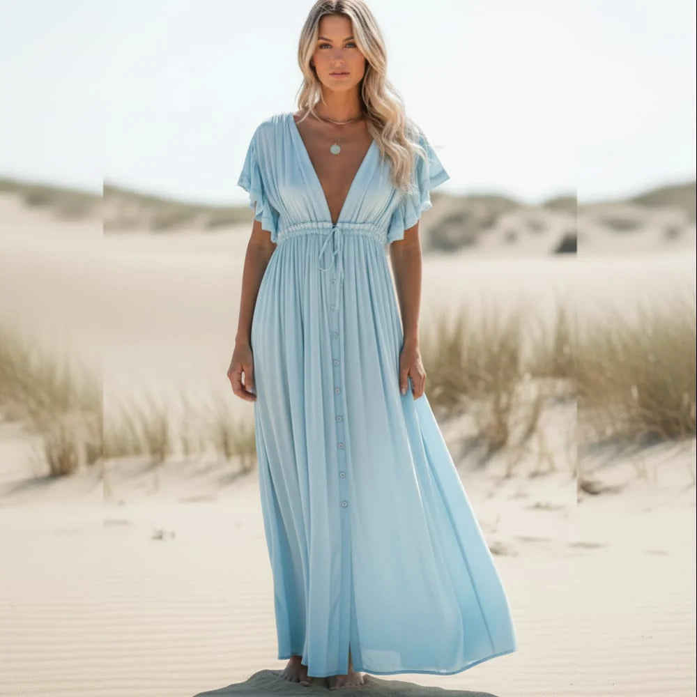 Boho Casual Summer Beach Cover Up Dress