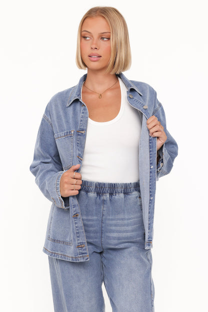 Remy Denim Utility Jacket Medium Wash