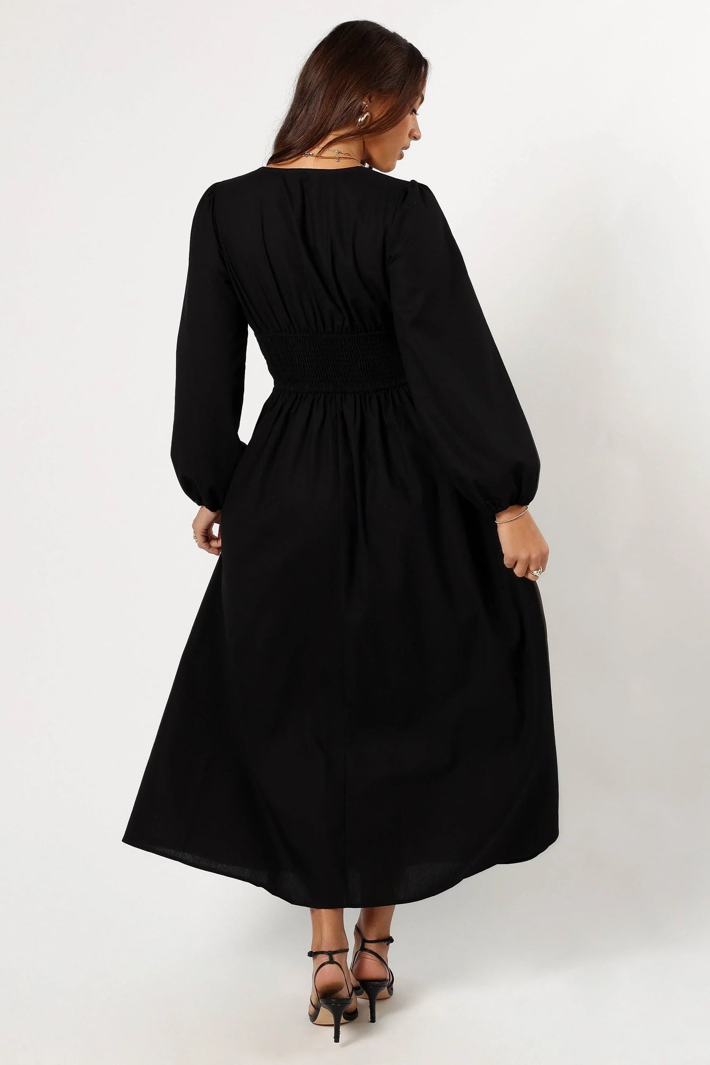 Cece Long Sleeve Maxi Dress Black