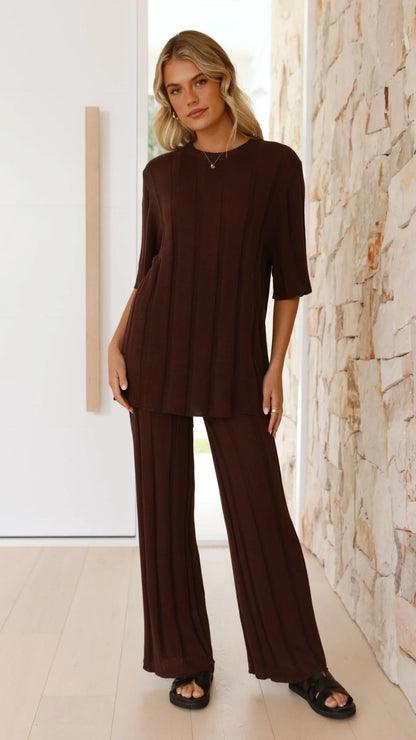 Bayu Knit Top Brown