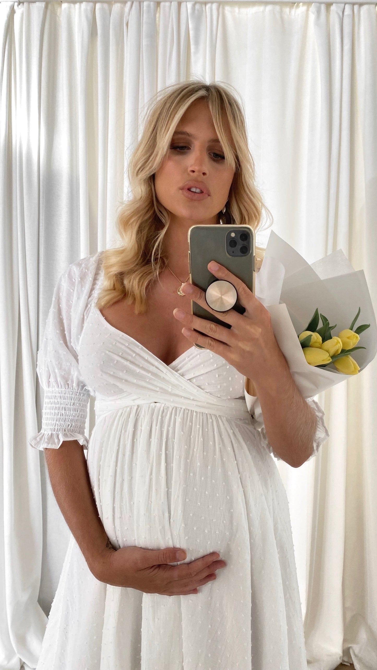 Cierra Midi Dress White