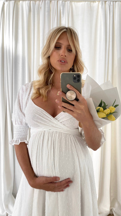 Cierra Midi Dress White