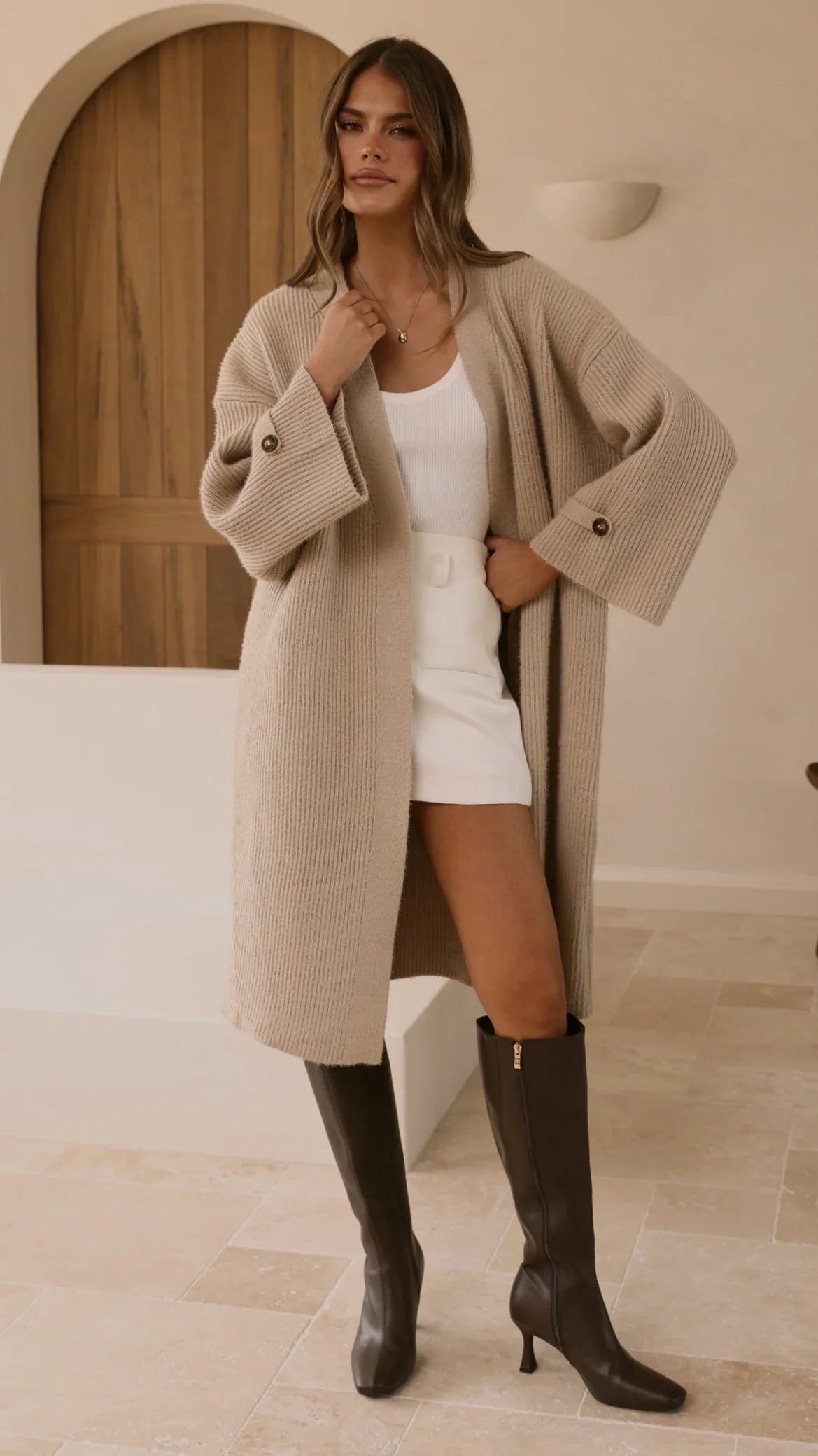 Tiana Coat Chai