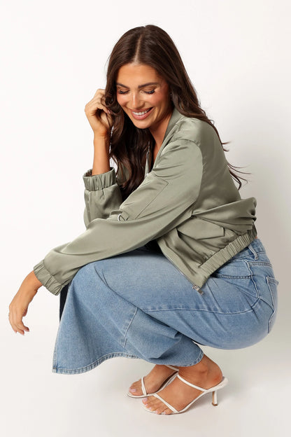 Kyra Bomber Jacket Sage