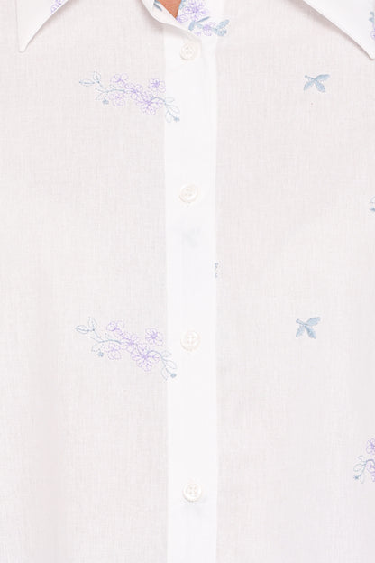Luneth Button Up Blouse White