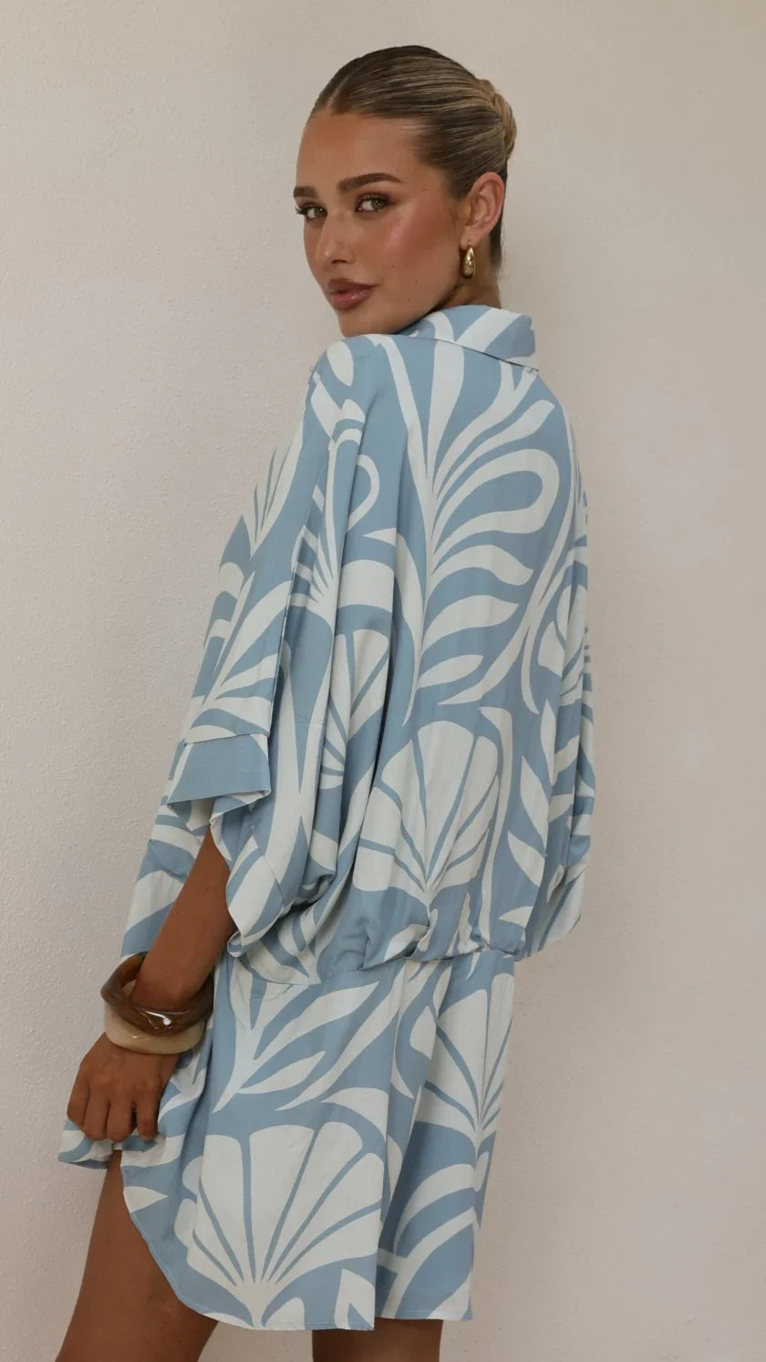 Bailin Playsuit Coral Blue