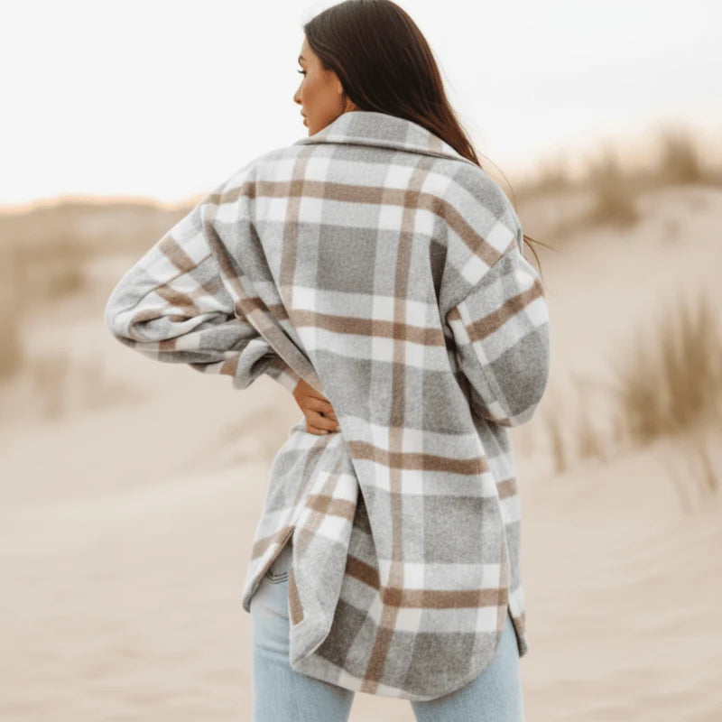 Bohemian Plaid Flannel Jacket