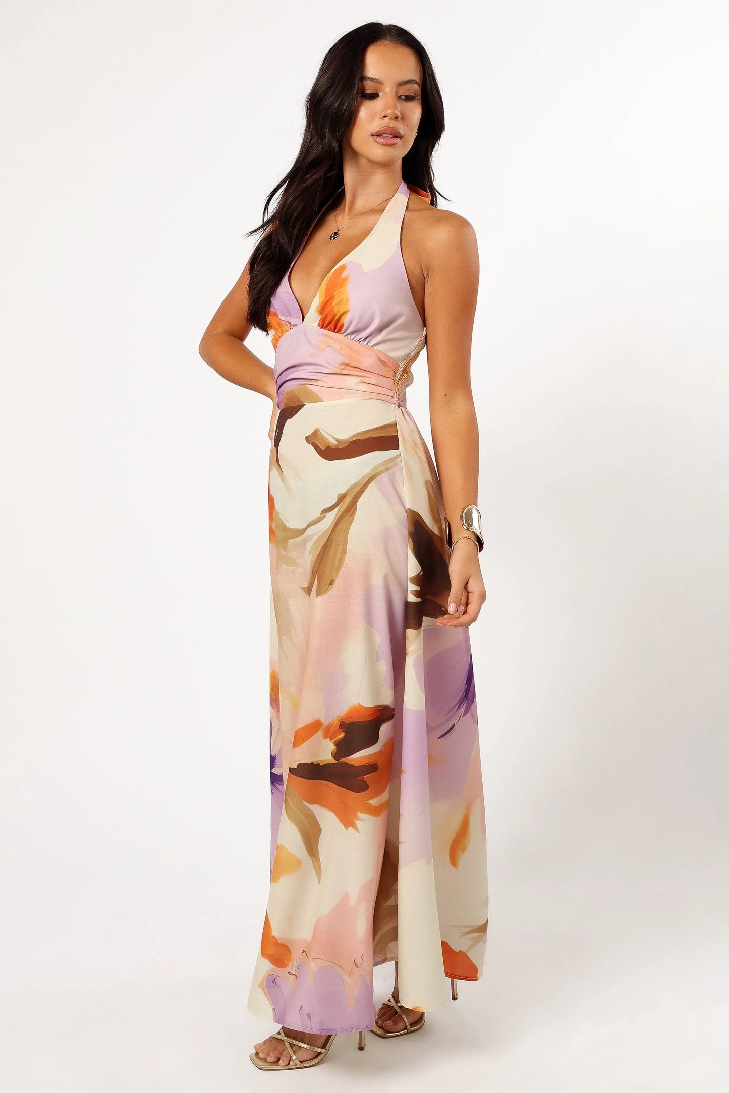 Marie Halterneck Maxi Dress Multi