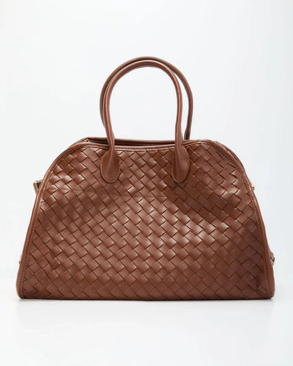 Blythe Woven Leather Satchel Bag