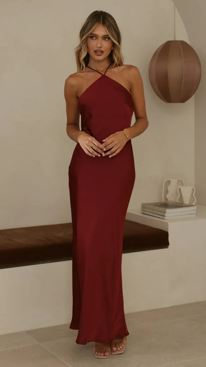 Chiara Maxi Dress Wine