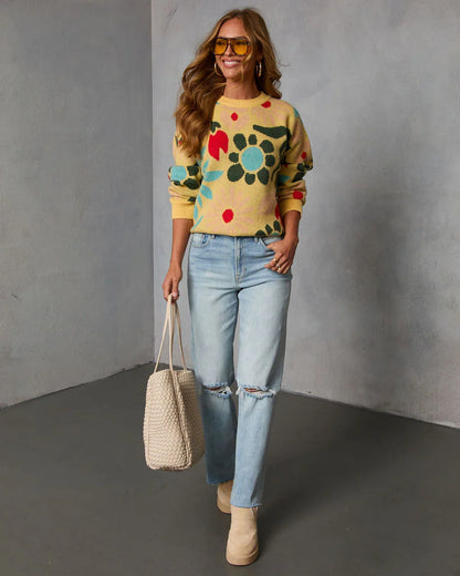 Norine Abstract Printed Sweater