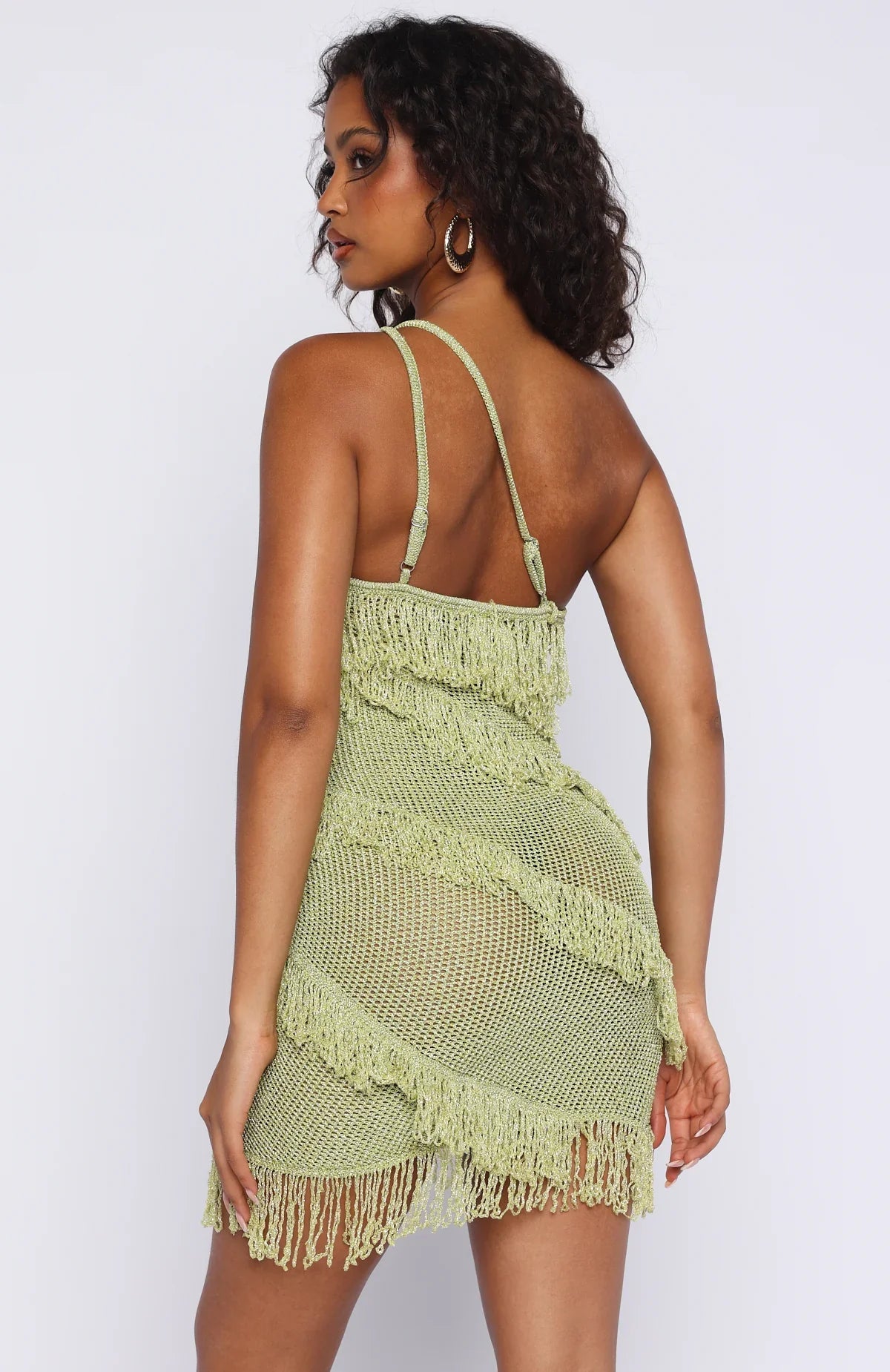 Balaeric Knit Mini Dress Salted Lime