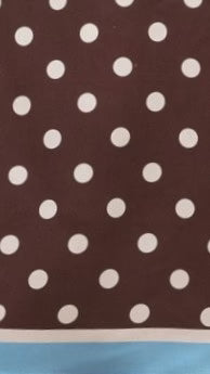 Ravenna Button Up Shirt and Shorts Set Brown Polka