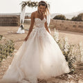 Boho Lace Off the Shoulder Wedding Dress