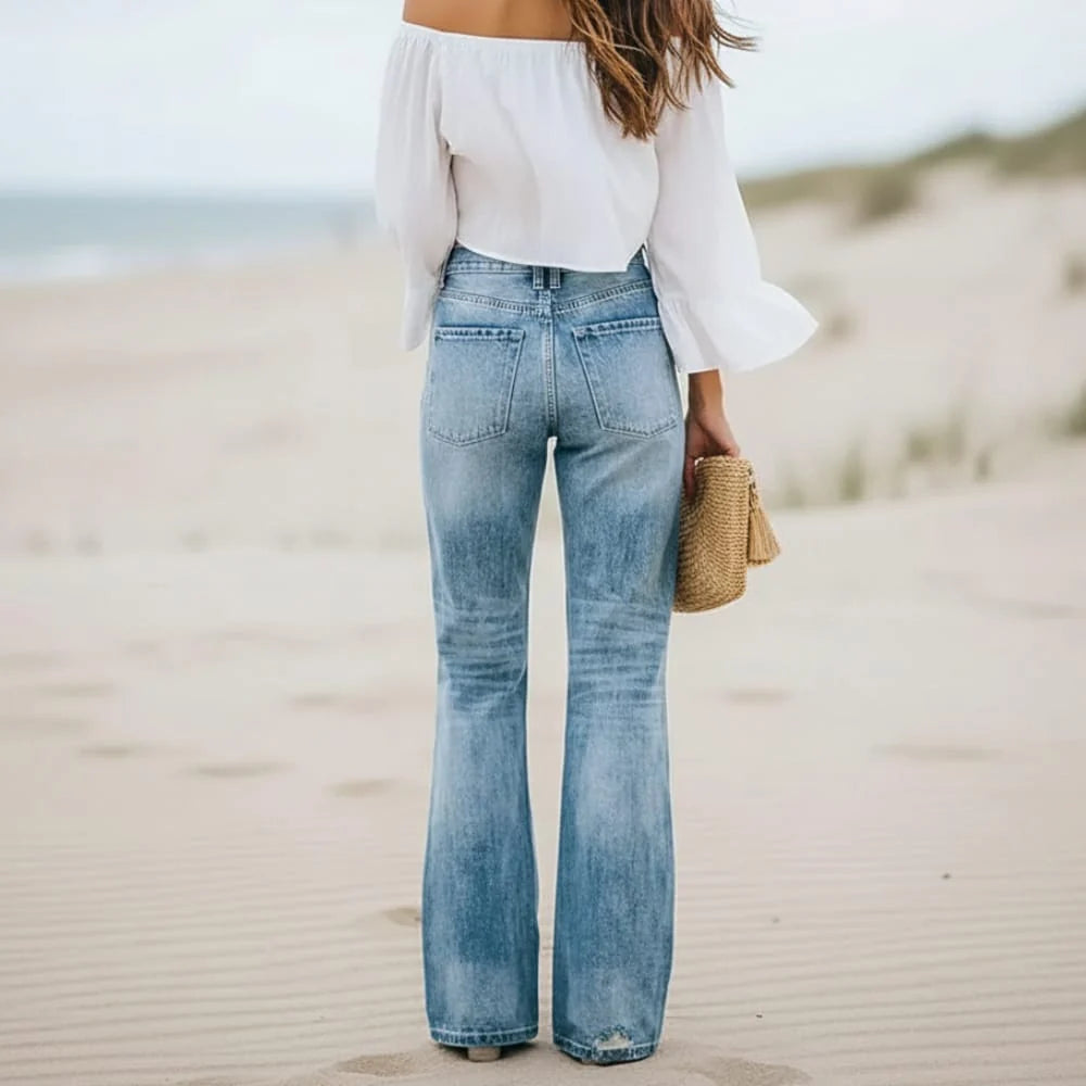 Wide Leg Ripped Jeans