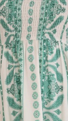 Danica Mini Dress Green Aztec