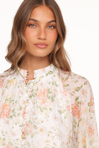 Marni Top White Multi Floral