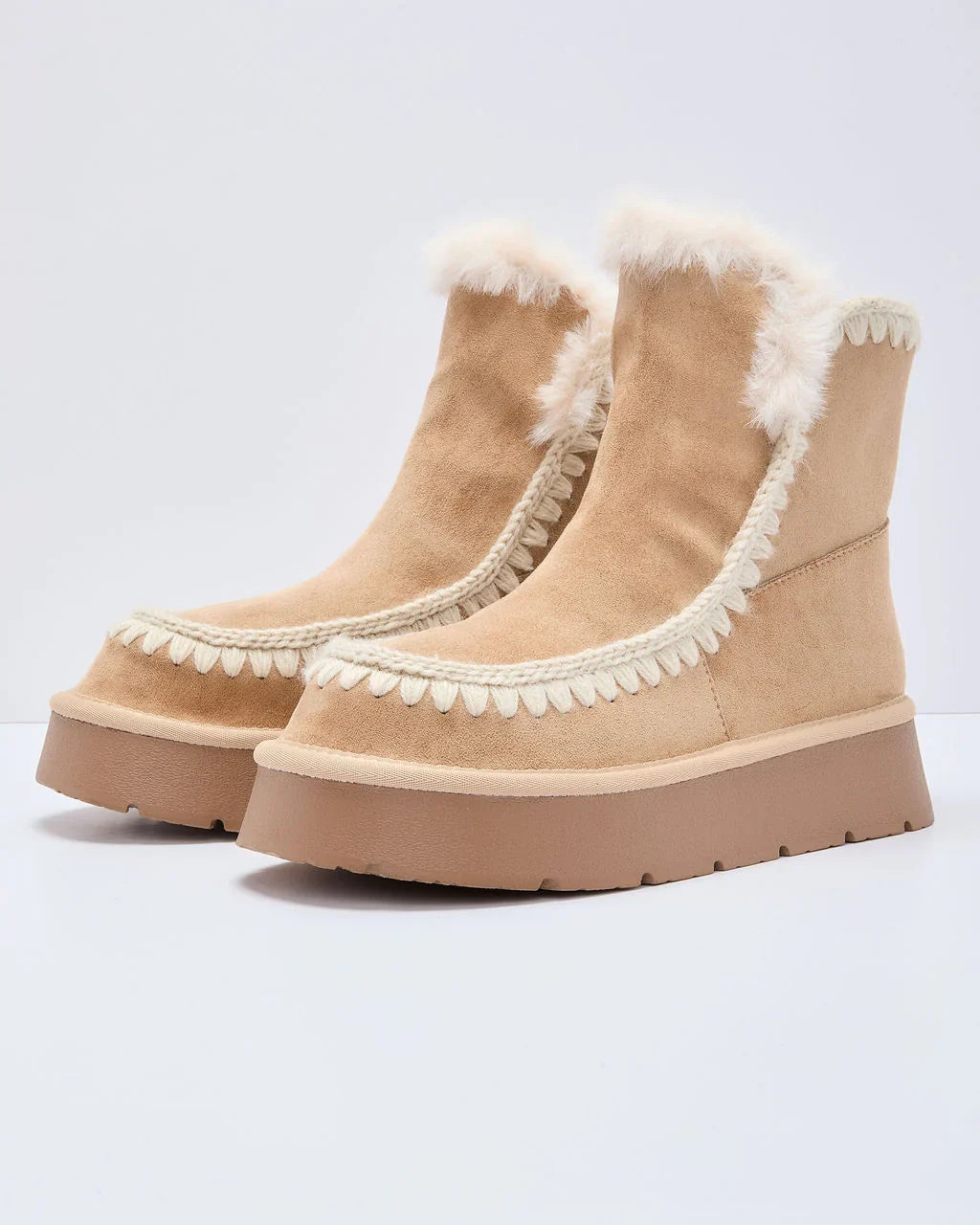 Joppie Faux Suede Fur Lined Booties