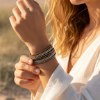 Leather Rhinestone Bracelet