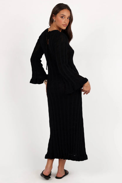 Colter Long Sleeve Maxi Dress Black