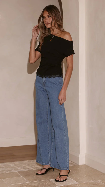 Ellery Straight Leg Jeans Mid Blue