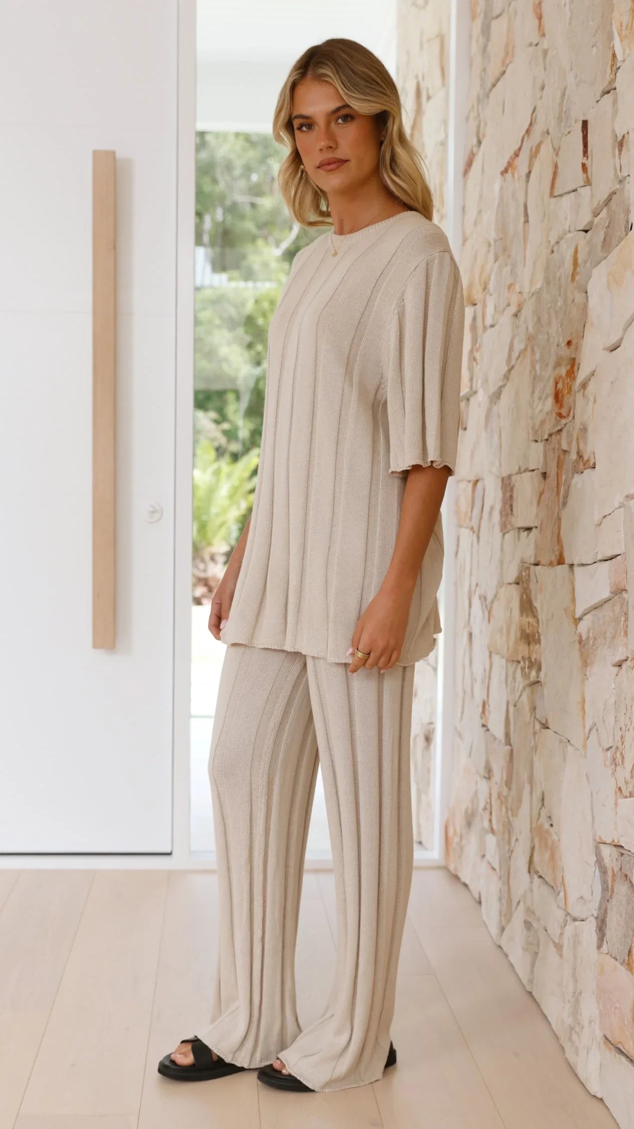 Bayu Knit Top Cream