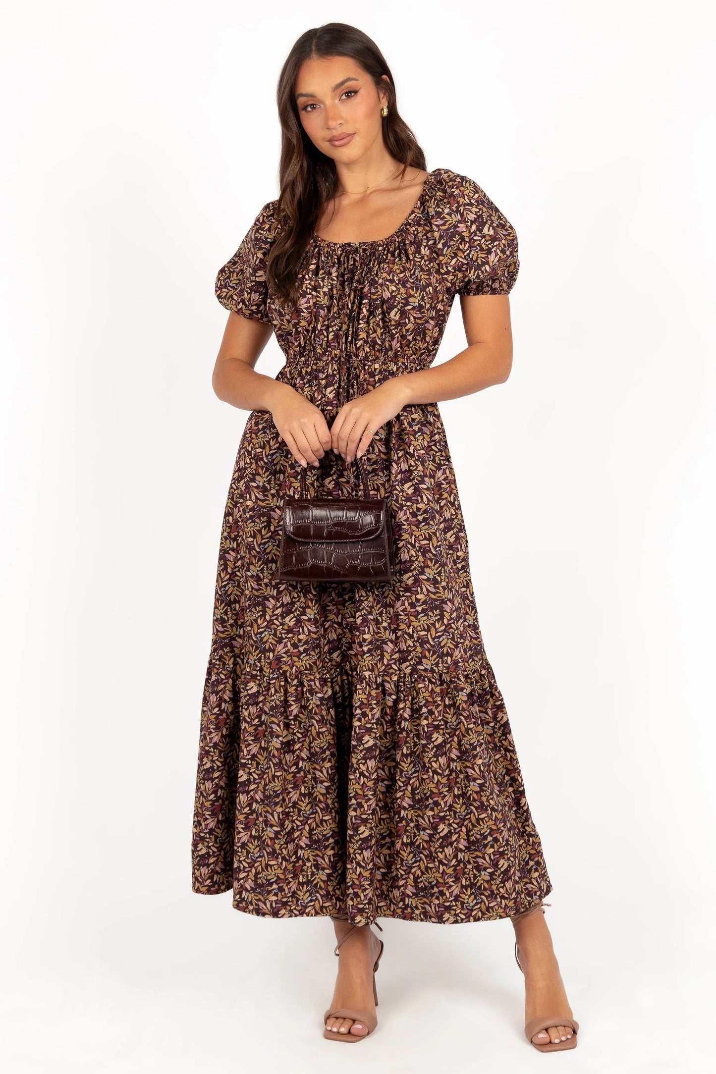 Juliana Maxi Dress Plum Floral