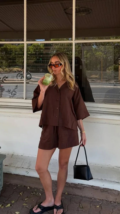 Luna Shorts Chocolate