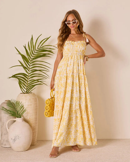 Scenic Views Tiered Floral Maxi Dress