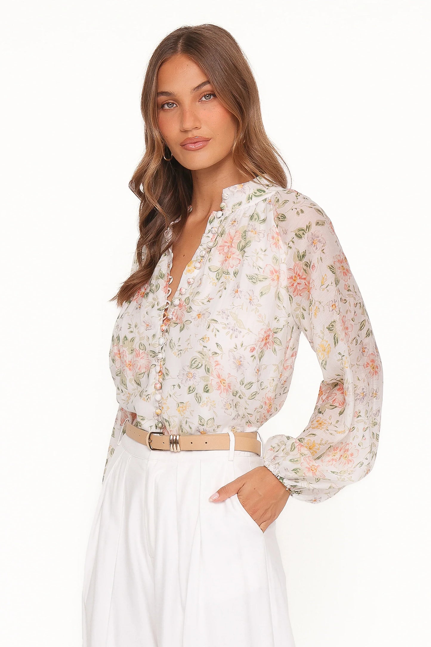 Marni Top White Multi Floral