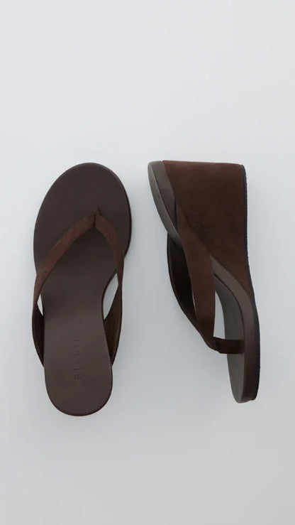 Ravyn Heel Dark Cacao Suede