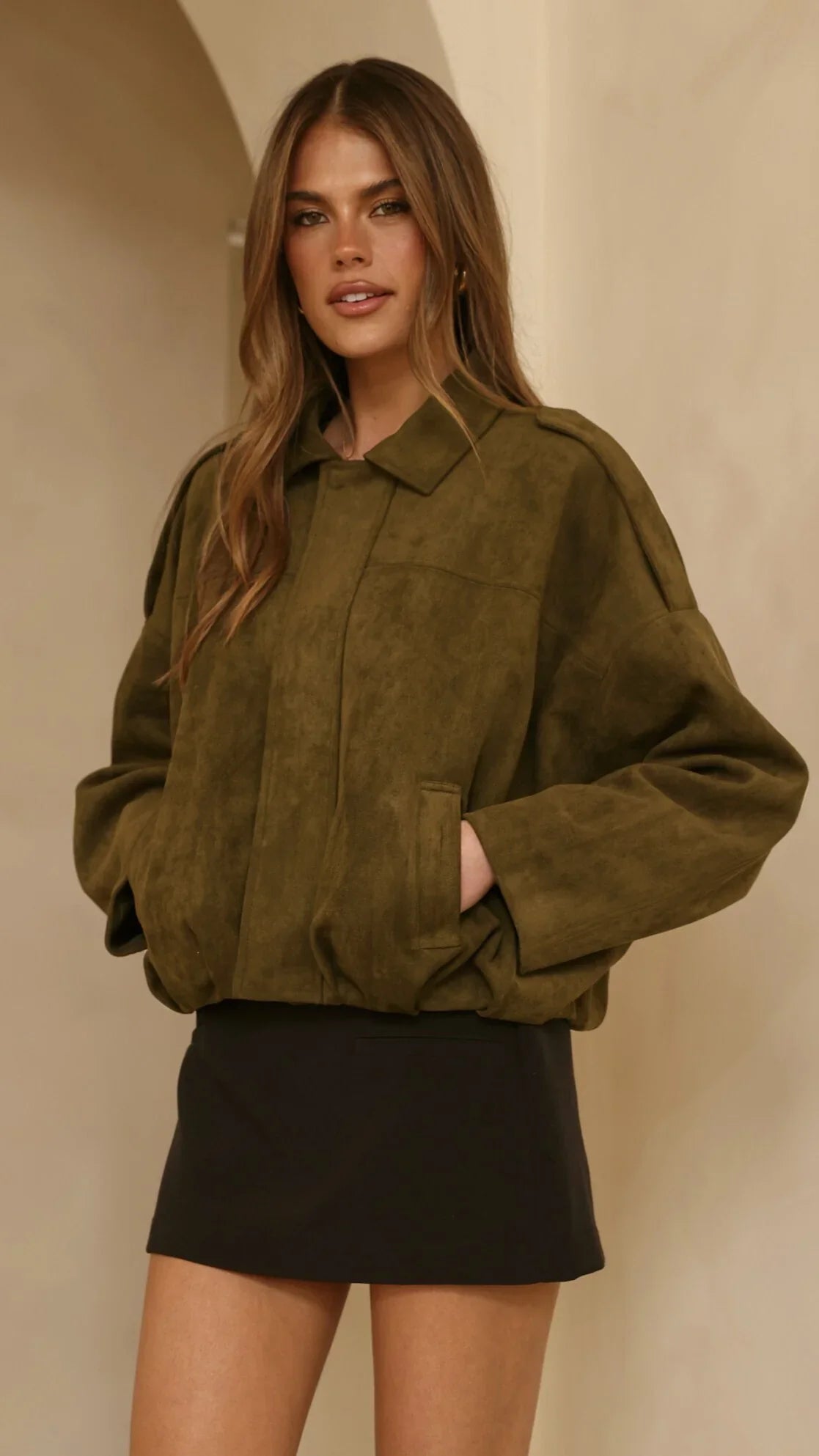 Leela Bomber Jacket Khaki