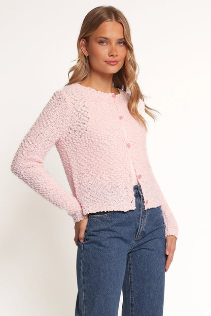 Ally Texture Cardigan Pink