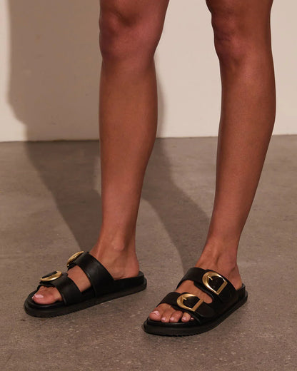 Tayo Raffia Flat Sandals