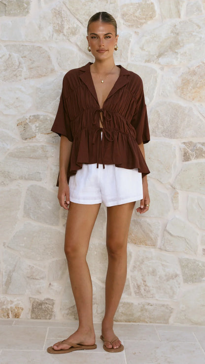 Kailey Top Brown