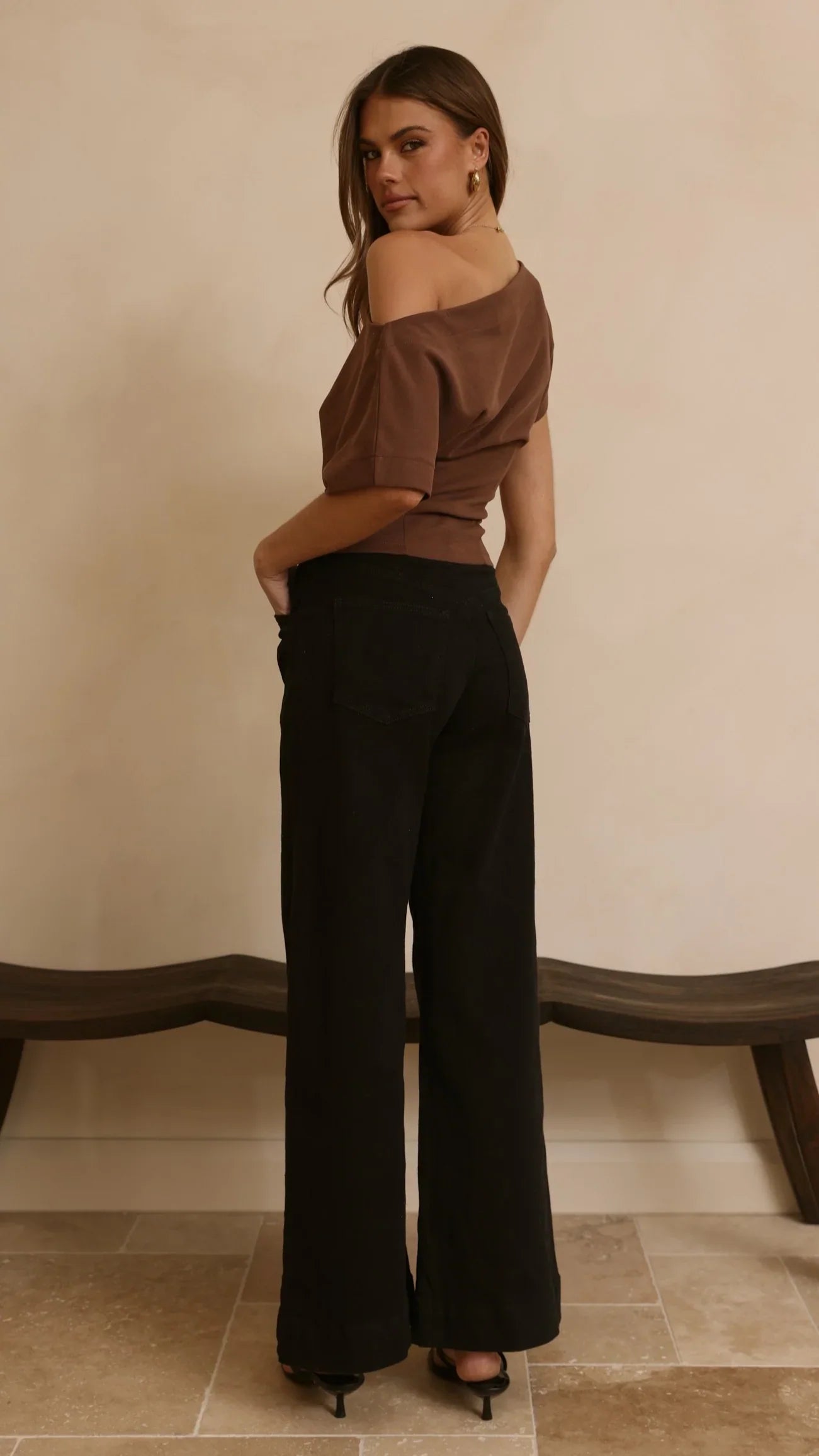 Zandra Wide Leg Jeans Black