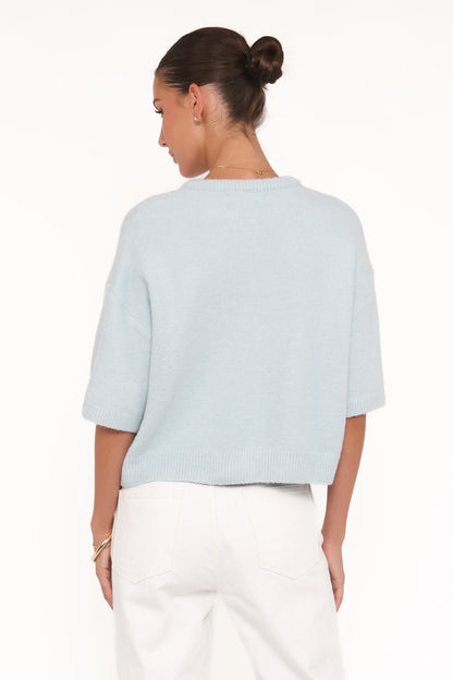 Lilith Knit Top Blue
