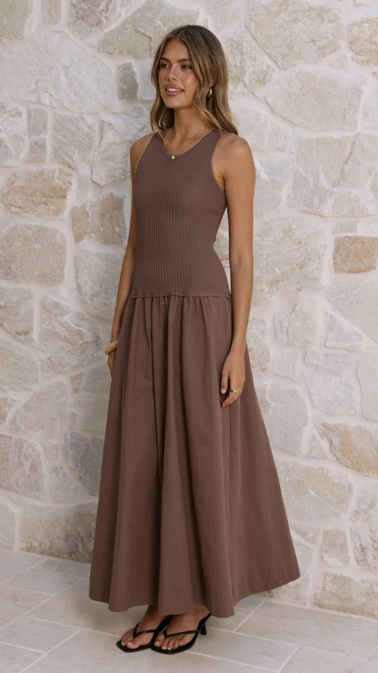 Arden Maxi Dress Chocolate