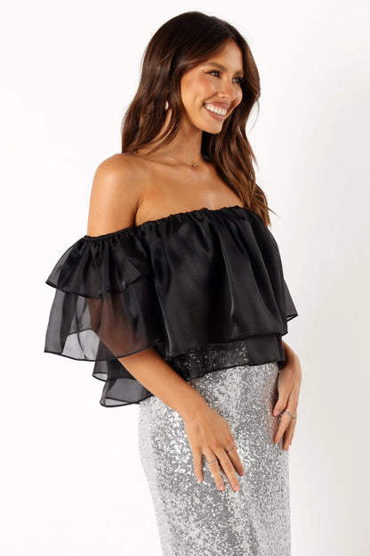 Deedi Off Shoulder Top Black