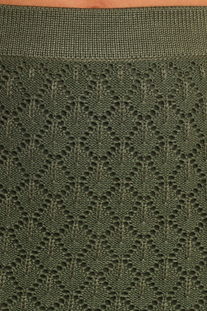 Asplie Knit Maxi Skirt Olive