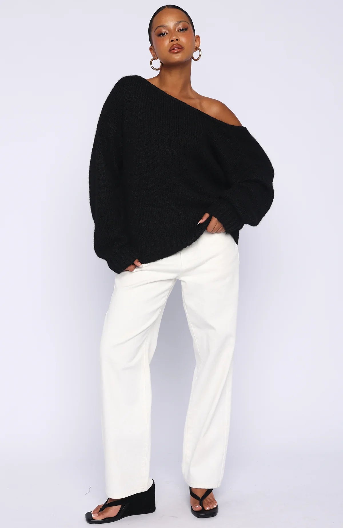 Softer Love Knit Sweater Black