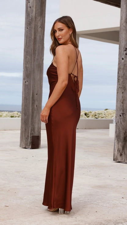 Chiara Maxi Dress Brown
