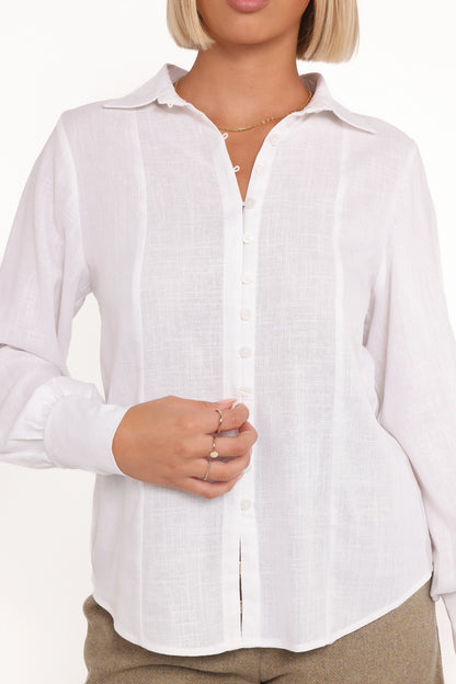 Briggs Long Sleeve Shirt White