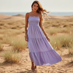 Casual Long Dress with Spaghetti Straps