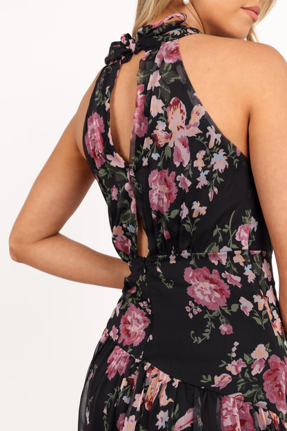 Eden Maxi Dress Black Floral