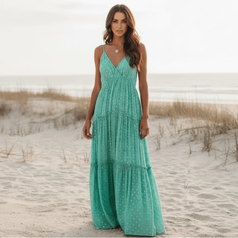 Bohemian Floral Maxi Sundress