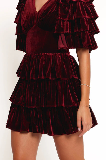 Agnes Mini Dress Wine