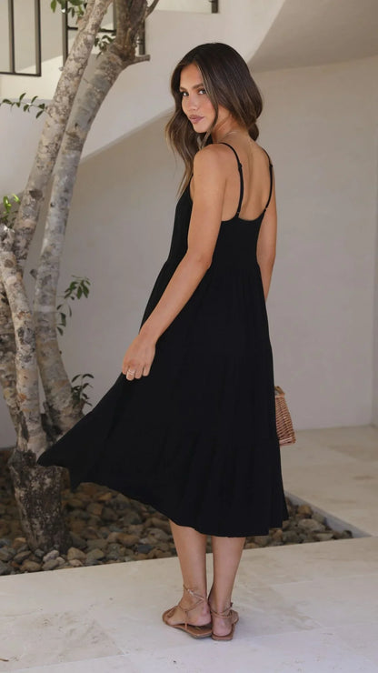 Zoey Midi Dress Black